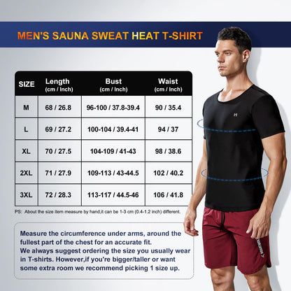 Men Sauna-Sweat-Shirt Slimming-Shapewear Comression-Fitness Slimmer-Saunasuits Body Shaper Tank Top Polymer Trainer